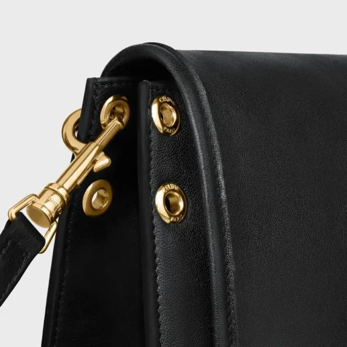 Bolso Triomphe Besace suave en piel de cordero flexible y brillante Bolso Triomphe Besace suave en piel de cordero flexible y brillante