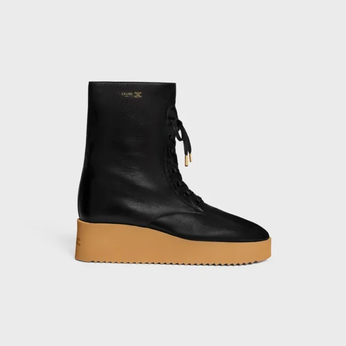 Botas con cordones Austin en piel de becerro brillante Botas con cordones Austin en piel de becerro brillante