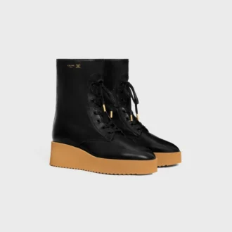 Botas con cordones Austin en piel de becerro brillante