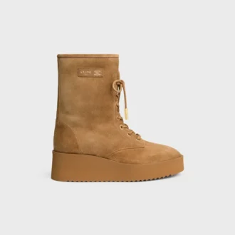 Botas con cordones Austin en piel de becerro de ante y piel de oveja