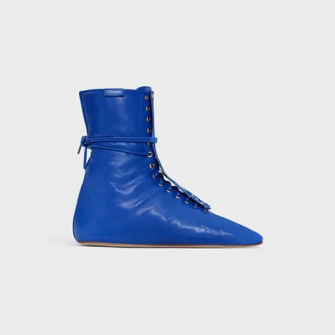 Botas de cordones de caña alta «Ballet» en piel de cordero