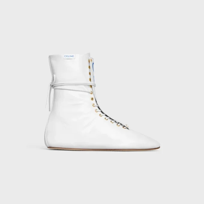 Botas de cordones de caña alta «Ballet» en piel de cordero