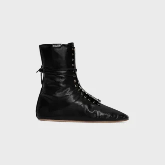 Botas de cordones de caña alta «Ballet» en piel de cordero