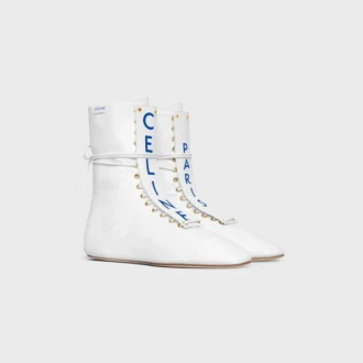 Botas de cordones de caña alta «Ballet» en piel de cordero