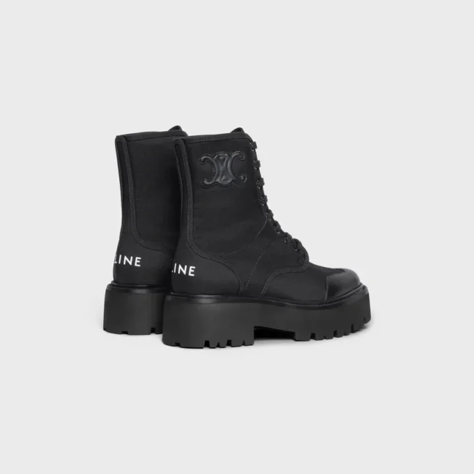 Botas gruesas con cordones de CELINE en nailon y piel de toro brillante
