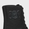 Botas gruesas con cordones de CELINE en nailon y piel de toro brillante