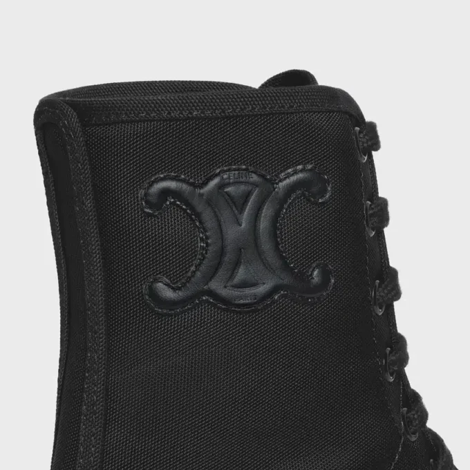 Botas gruesas con cordones de CELINE en nailon y piel de toro brillante