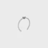 Brazalete con diseño de cordón anudado en latón con acabado de rodio
