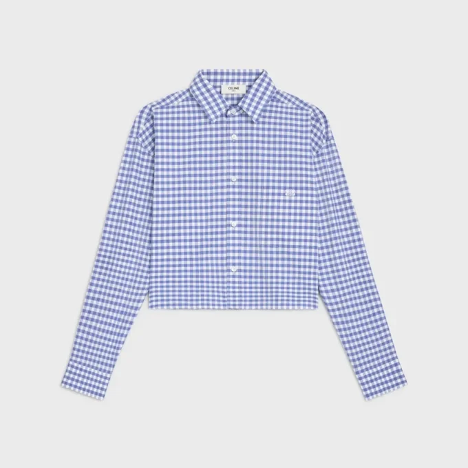 Camisa corta de algodón Vichy Camisa corta de algodón Vichy