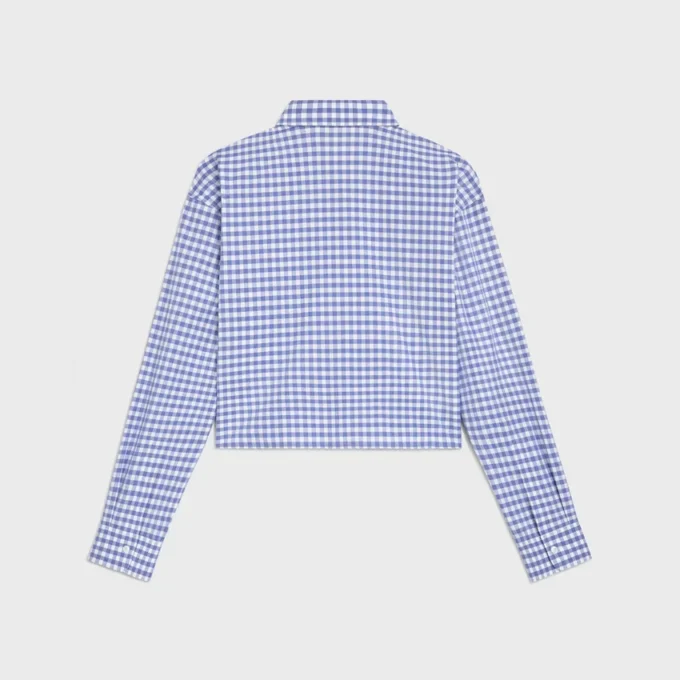 Camisa corta de algodón Vichy Camisa corta de algodón Vichy
