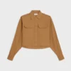 Camisa corta de algodón y lino Camisa corta de algodón y lino