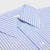 Camisa corta de popelín de algodón a rayas Camisa corta de popelín de algodón a rayas