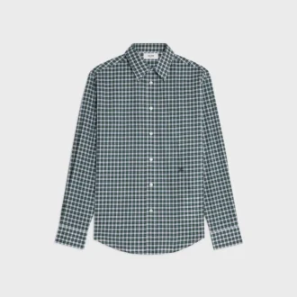 Camisa de algodón con estampado de tartán