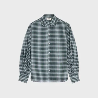 Camisa de algodón con estampado de tartán