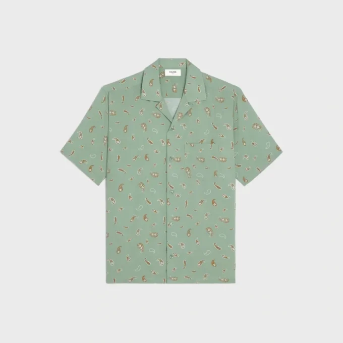 Camisa de bolos con estampado de cachemira Viscosa
