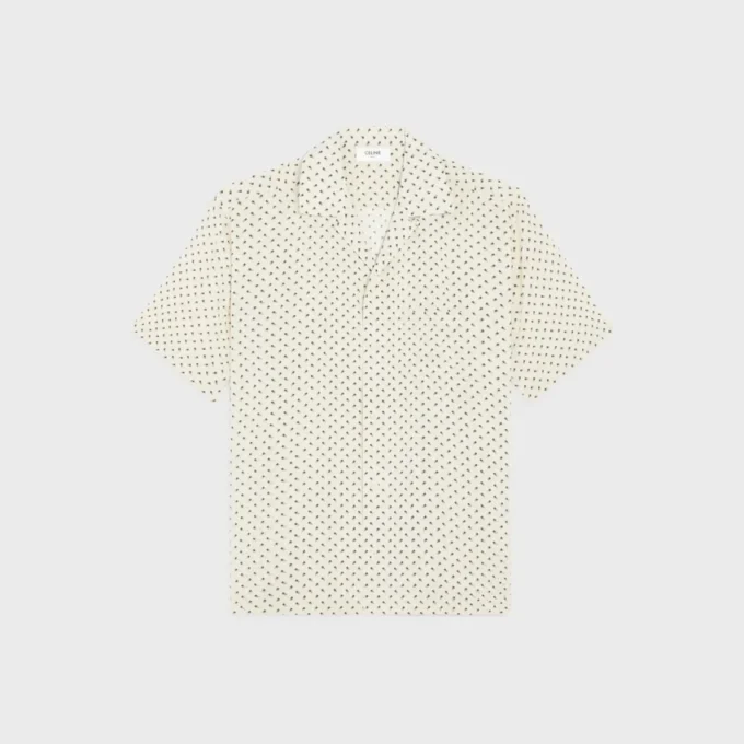 Camisa de bolos en viscosa con estampado Micro Triomphe