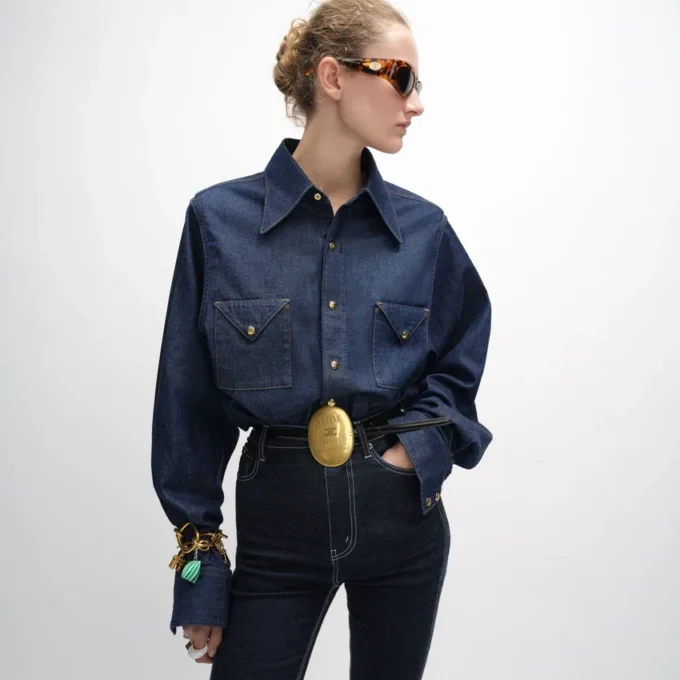 Camisa de denim Camisa de denim