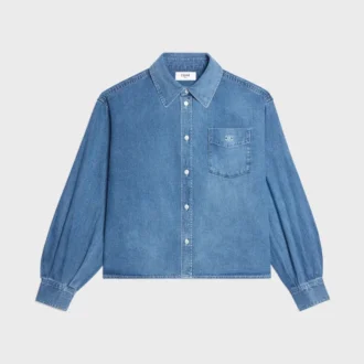 Camisa de denim de algodón