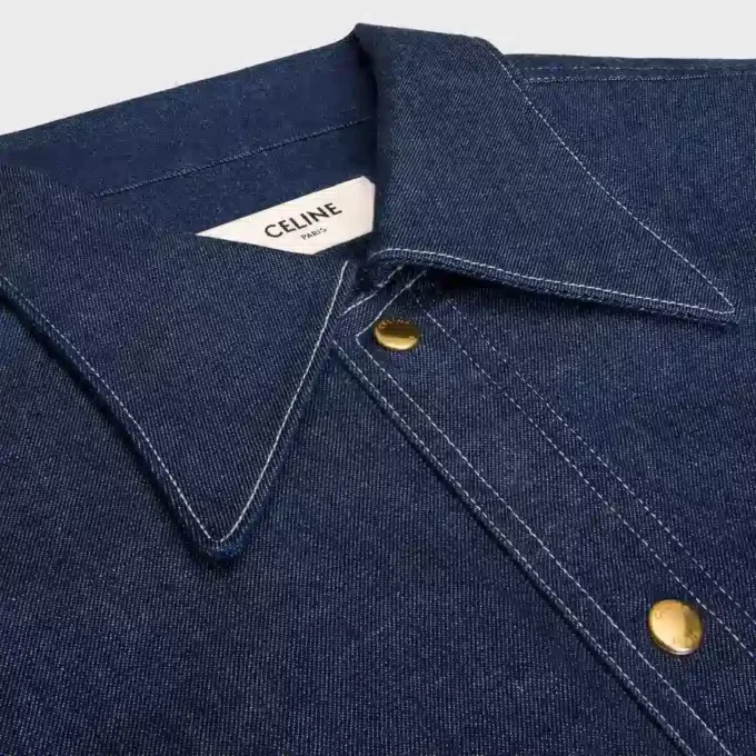 Camisa de denim de algodón Camisa de denim de algodón