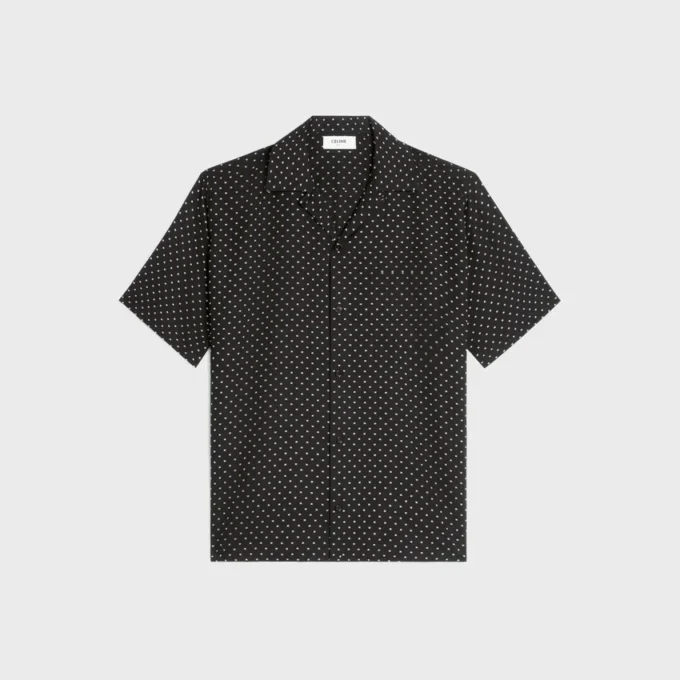 Camisa hawaiana de viscosa estampada
