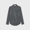 Camisa holgada de algodón a cuadros