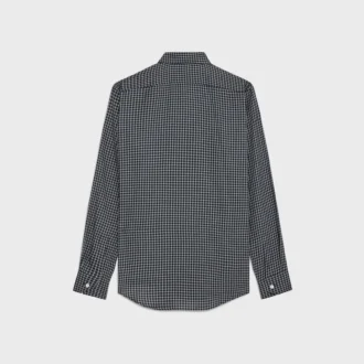 Camisa holgada de algodón a cuadros