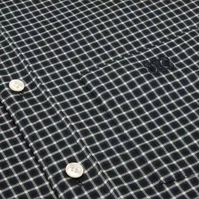 Camisa holgada de algodón a cuadros