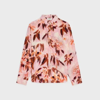 Camisa holgada en crepé de China