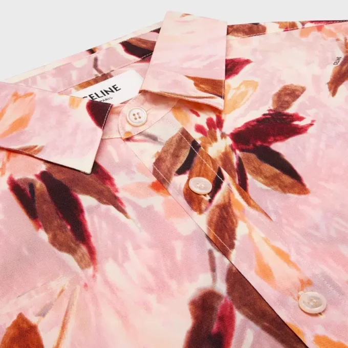 Camisa holgada en crepé de China