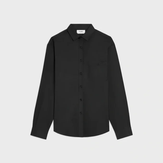 Camisa holgada en sarga de seda