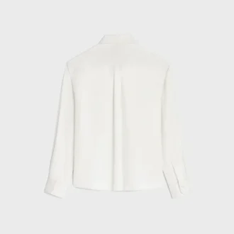 Camisa Lavalliere en sarga de seda Camisa Lavalliere en sarga de seda