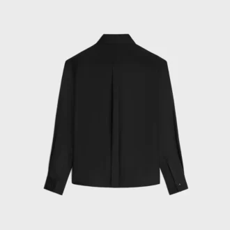 Camisa Lavalliere en sarga de seda