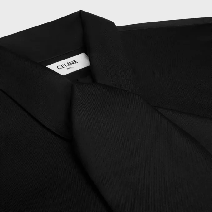 Camisa Lavalliere en sarga de seda Camisa Lavalliere en sarga de seda