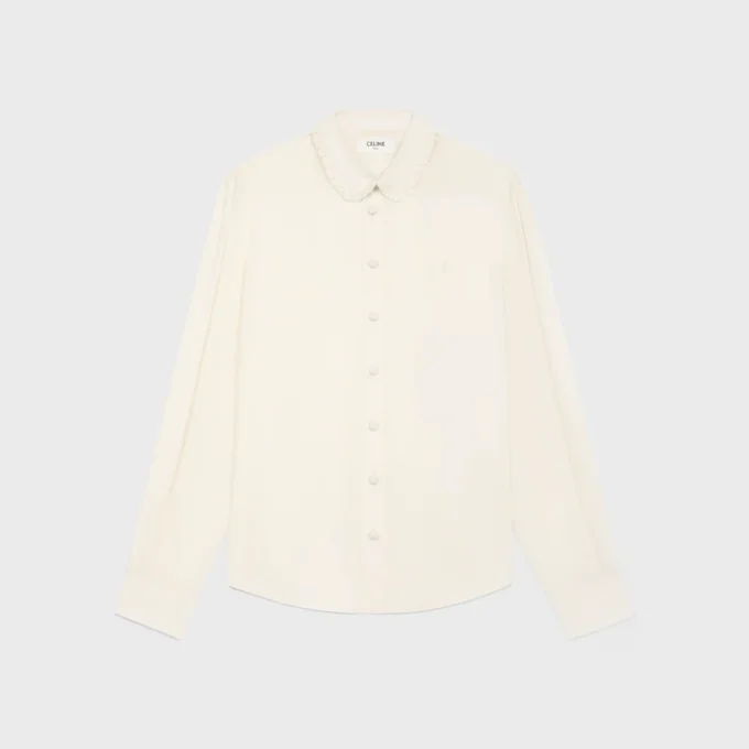 Camisa Mia en crepé de seda y acetato