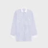 Camisa oversize de algodón cambray a rayas Camisa oversize de algodón cambray a rayas