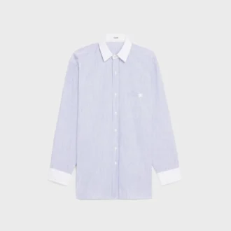 Camisa oversize de algodón cambray a rayas