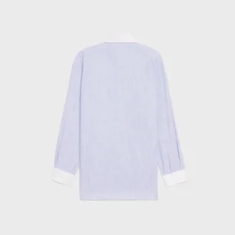 Camisa oversize de algodón cambray a rayas