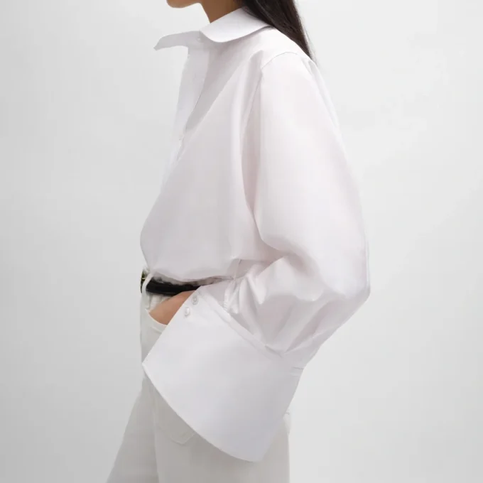 Camisa oversize de popelín de algodón Camisa oversize de popelín de algodón