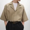 Camisa Scout en gabardina de algodón ligero Camisa Scout en gabardina de algodón ligero