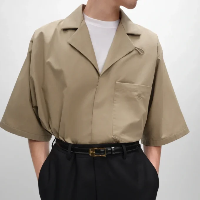 Camisa Scout en gabardina de algodón ligero Camisa Scout en gabardina de algodón ligero