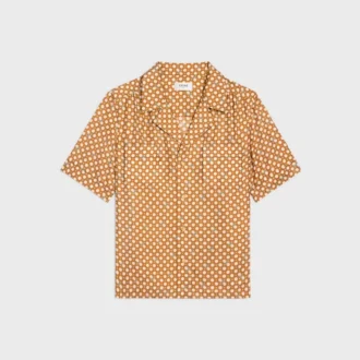 Camisa tipo pijama en sarga de seda