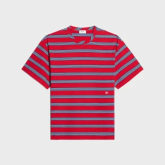 Camiseta clásica de jersey de algodón a rayas