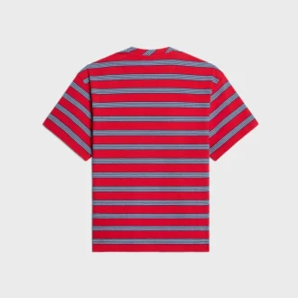 Camiseta clásica de jersey de algodón a rayas