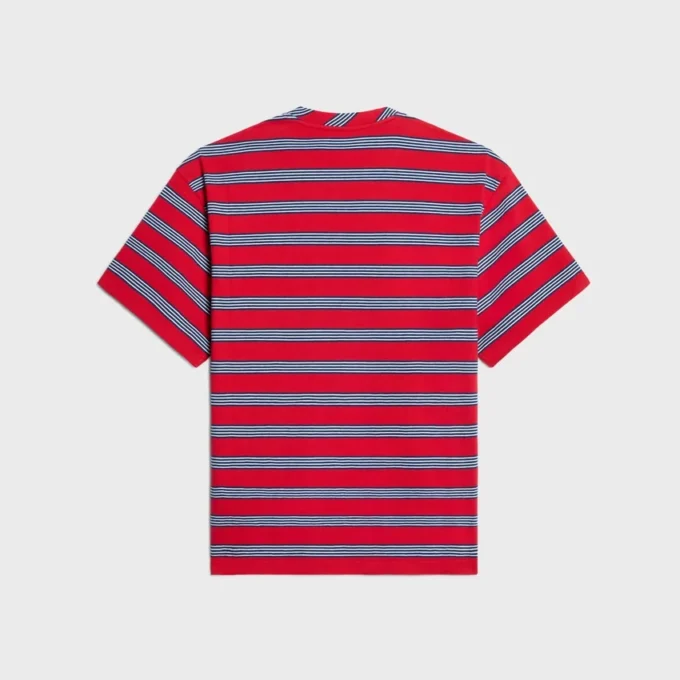 Camiseta clásica de jersey de algodón a rayas