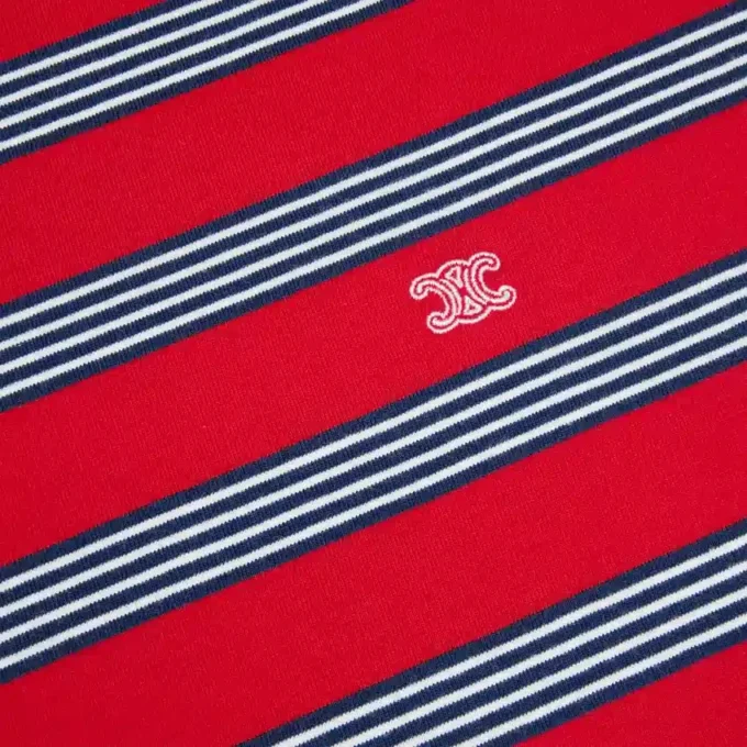 Camiseta clásica de jersey de algodón a rayas