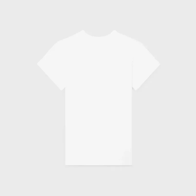 Camiseta clásica de jersey de algodón acanalado