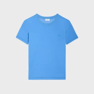 Camiseta de corte recto en jersey de algodón fino