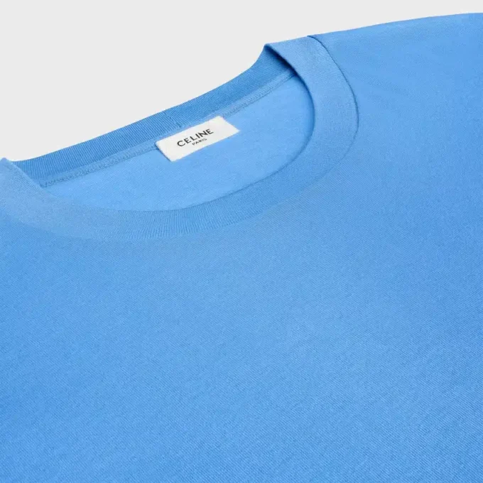 Camiseta de corte recto en jersey de algodón fino