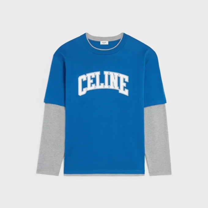 Camiseta de manga larga en jersey de algodón