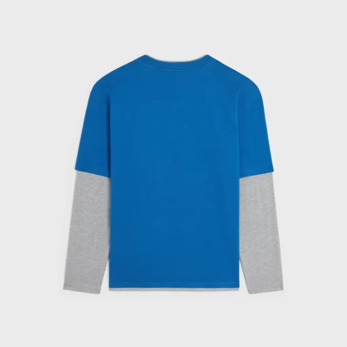 Camiseta de manga larga en jersey de algodón